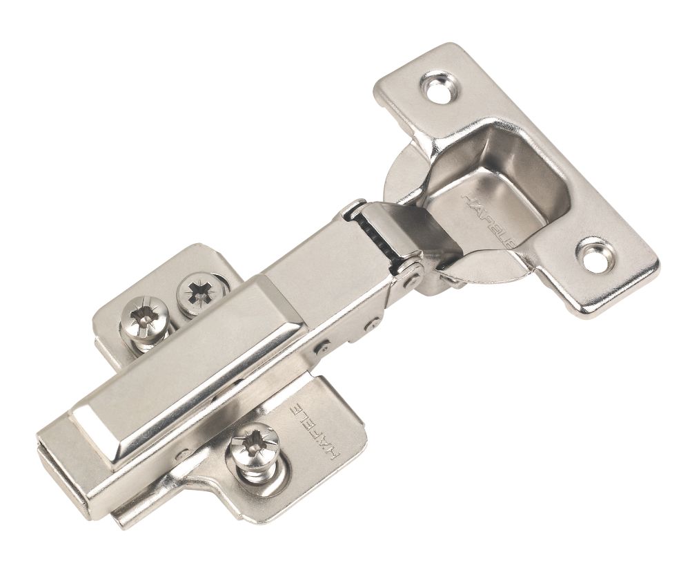 Image of Hafele Steel 110Â° Soft-Close Clip-On Concealed Hinges 64mm 20 Pack 