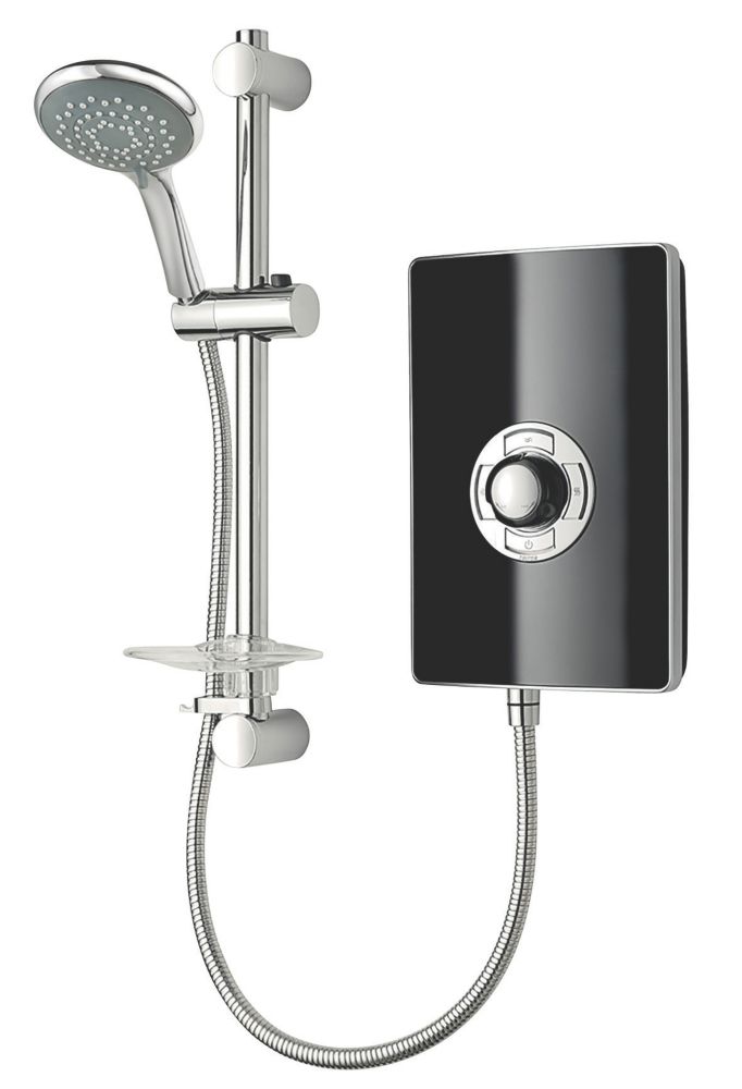 Image of Triton Miniatures Black Gloss 8.5kW Manual Electric Shower 