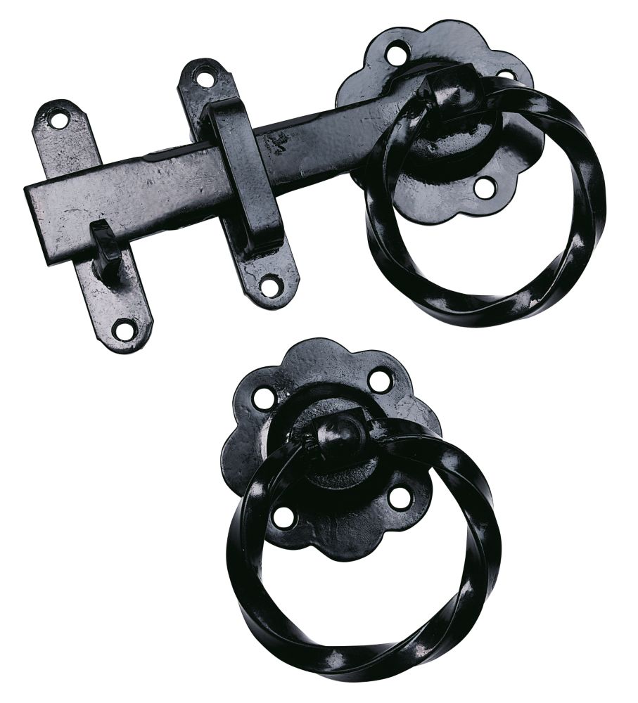 Image of Twisted Gate Ring Latch Black 152mm 