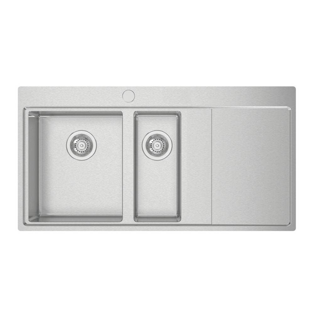 Image of Clearwater Xeron 1.5 Bowl Stainless Steel Kitchen Sink 1000mm x 520mm 