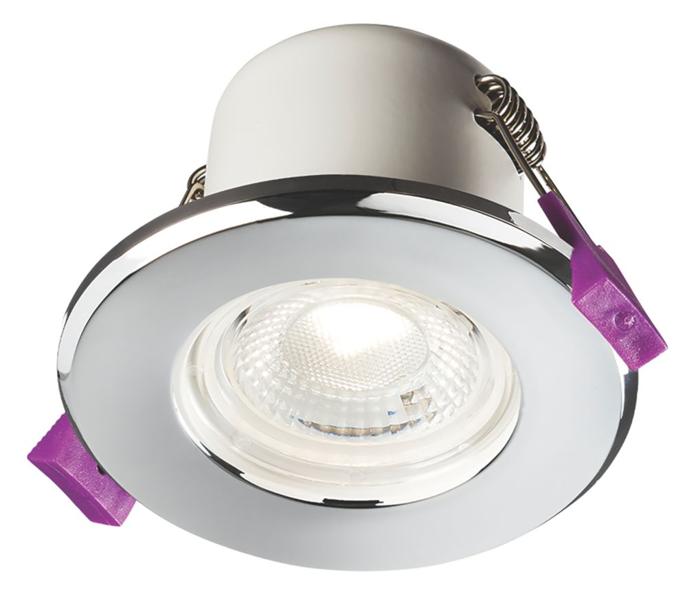 Image of Knightsbridge CFR Fixed Fire Rated LED Downlight Polished Chrome 5W 675lm 