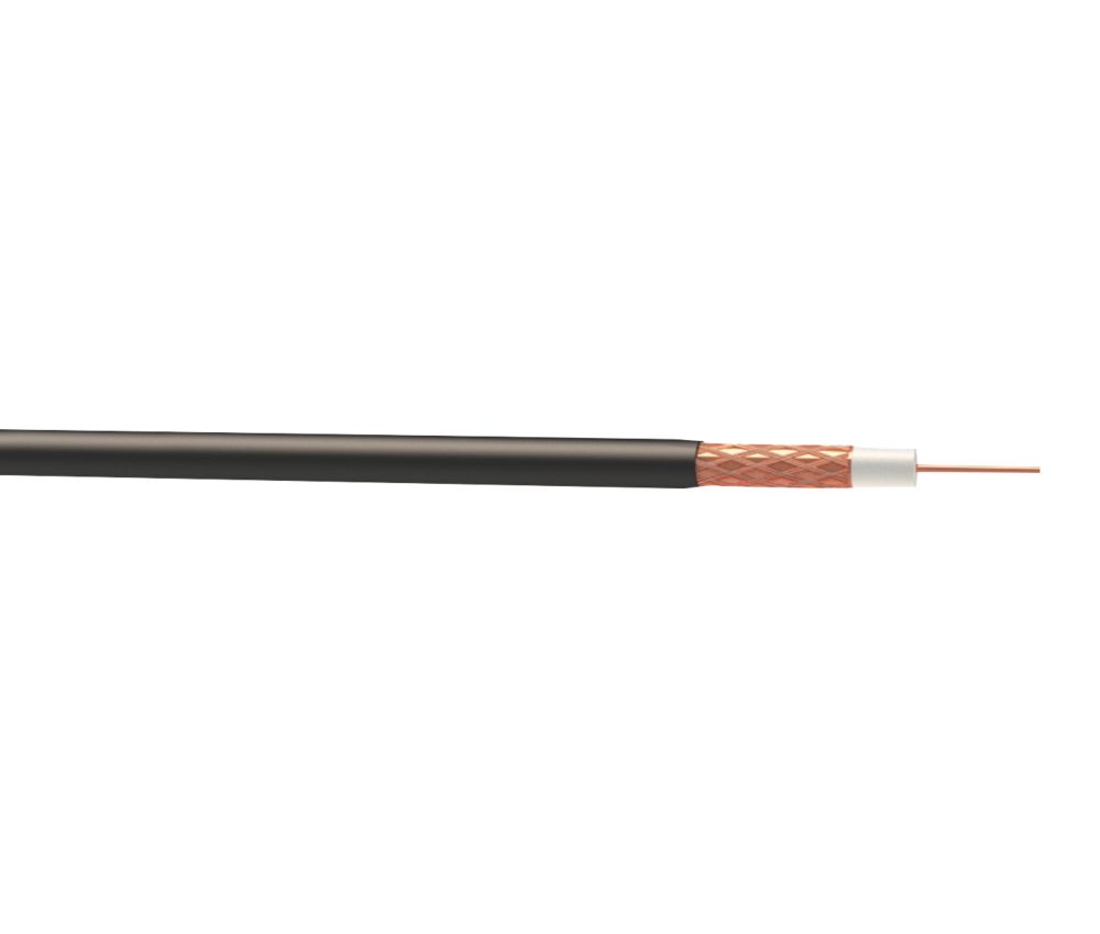 Image of Nexans NX100 Black 1-Core Round Coaxial Cable 25m Drum 