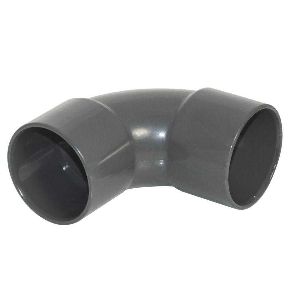 Image of FloPlast Solvent Weld Waste Bend 92.5Â° Anthracite Grey 40mm 5 Pack 