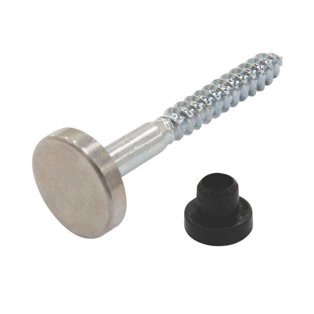 Image of Easyfix Mirror Screws 8ga x 1 1/4" Satin Chrome 10 Pack 