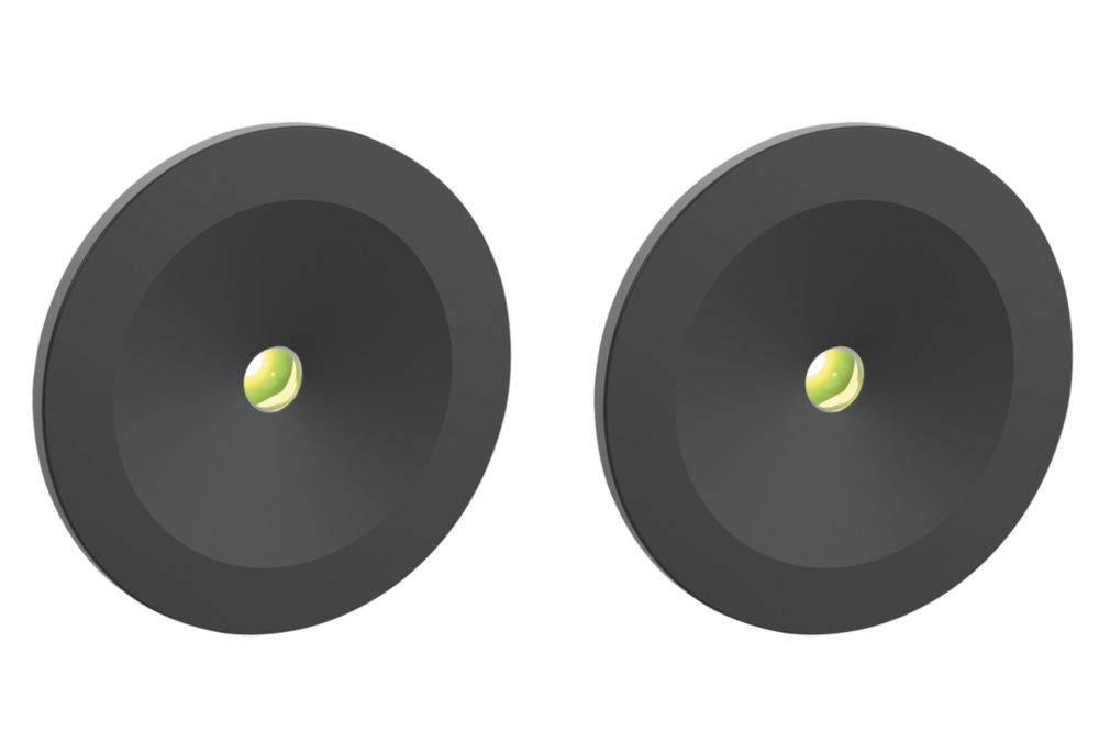 Image of 4lite Tilt Cylindrical Recessed Non-Maintained Emergency LED Emergency Downlight Black 2W 110lm 50mm 2 Pack 