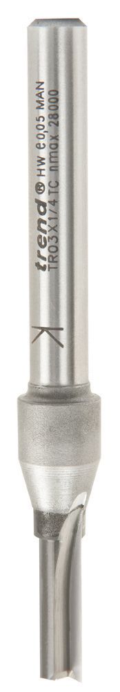 Image of Trend TR03X1/4TC 1/4" Shank Double-Flute Straight Router Cutter 5mm x 16mm 