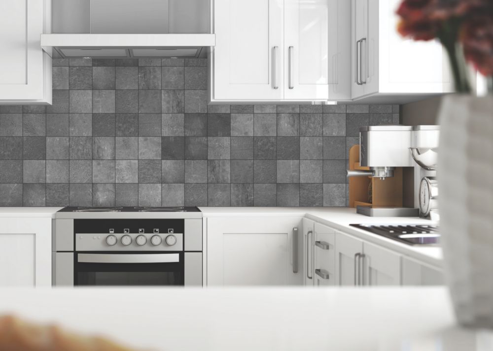 Image of Splashwall Grey Matt MDF Splashback 2440mm x 600mm x 9mm 