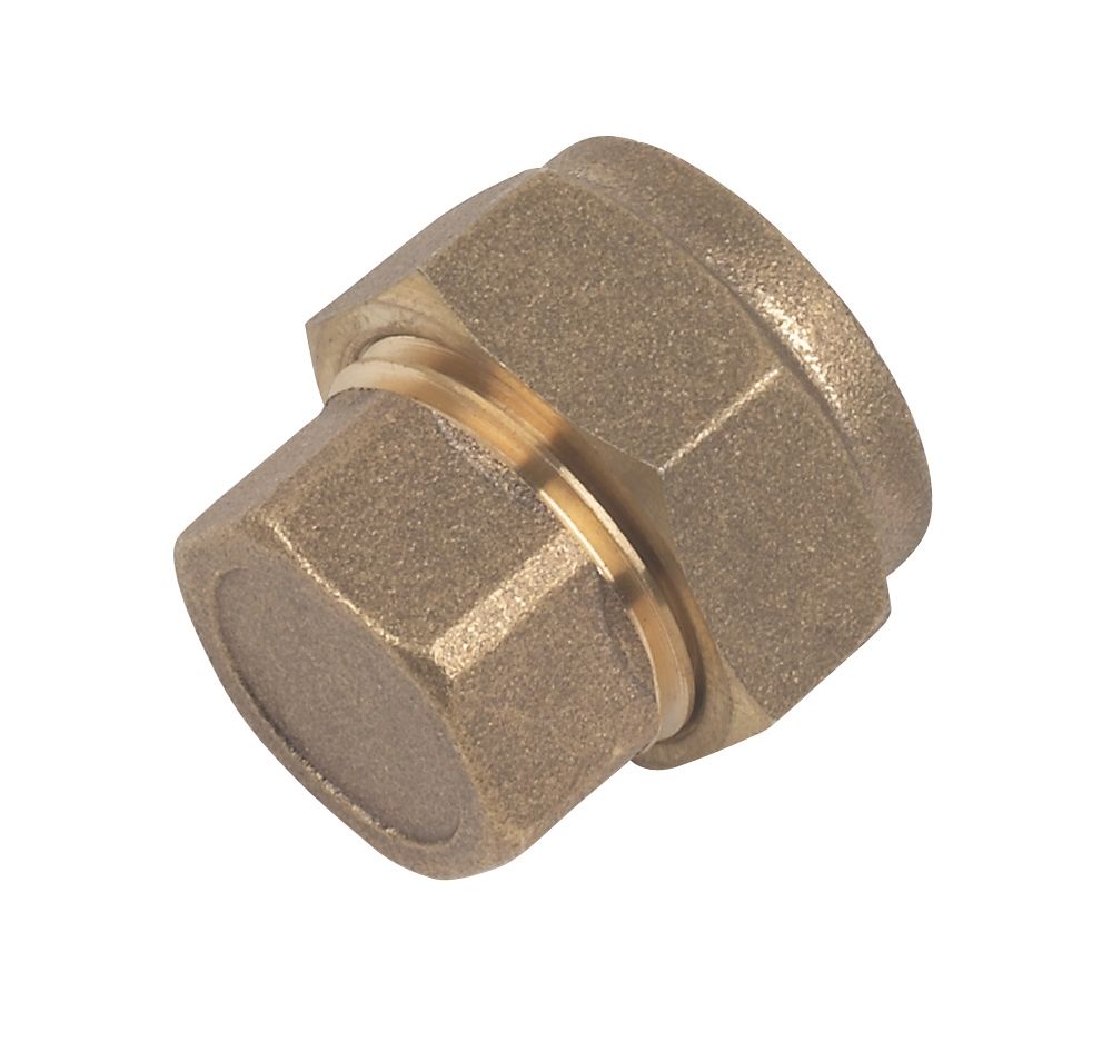 Image of Flomasta Compression Stop Ends 15mm 2 Pack 