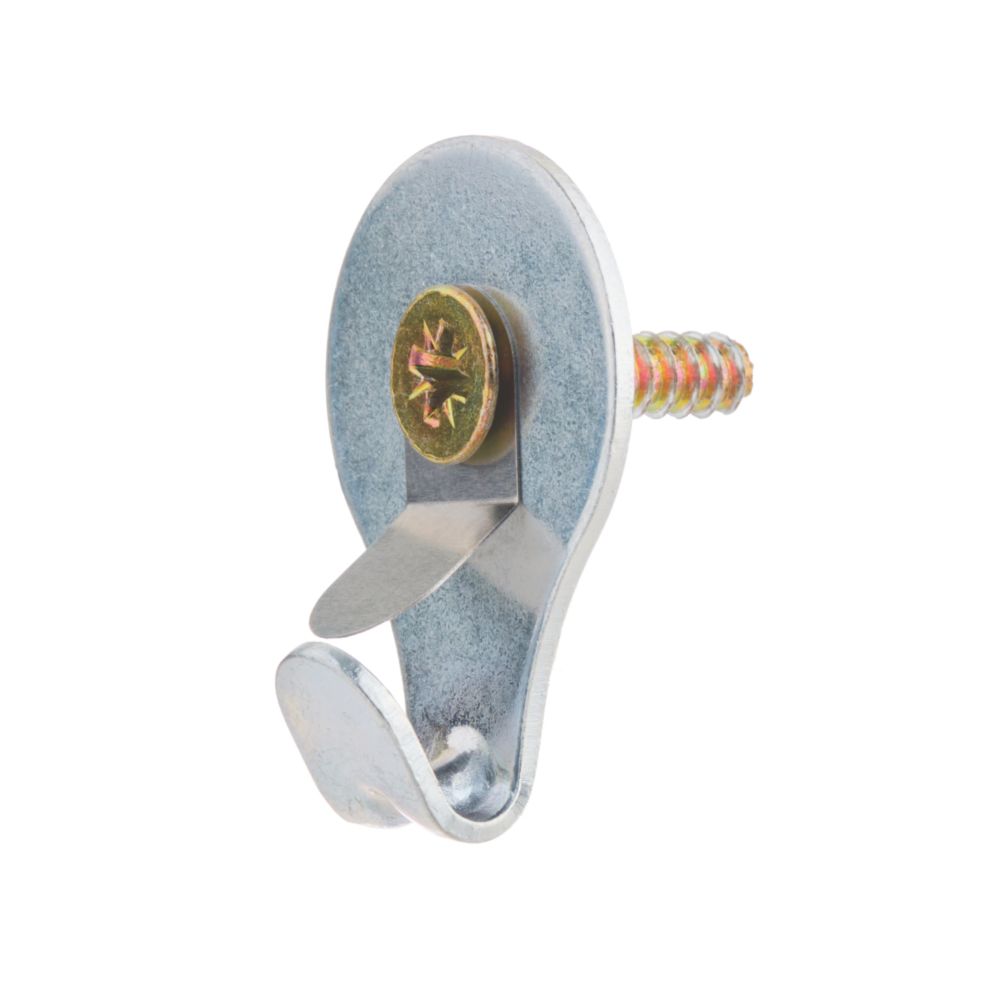 Image of Bullfix Heavy Duty Hooks and Masonry Plugs 10ga x 25mm Silver 10 Pack 