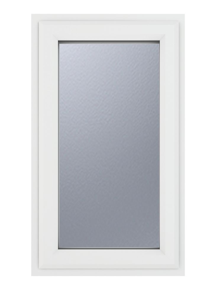 Image of Crystal Right-Hand Opening Obscure Triple-Glazed Casement White uPVC Window 610mm x 1040mm 