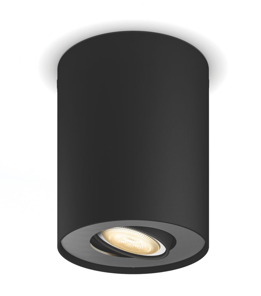 Image of Philips Hue Pillar LED White Ambiance Single Spotlight Black 5W 350lm 