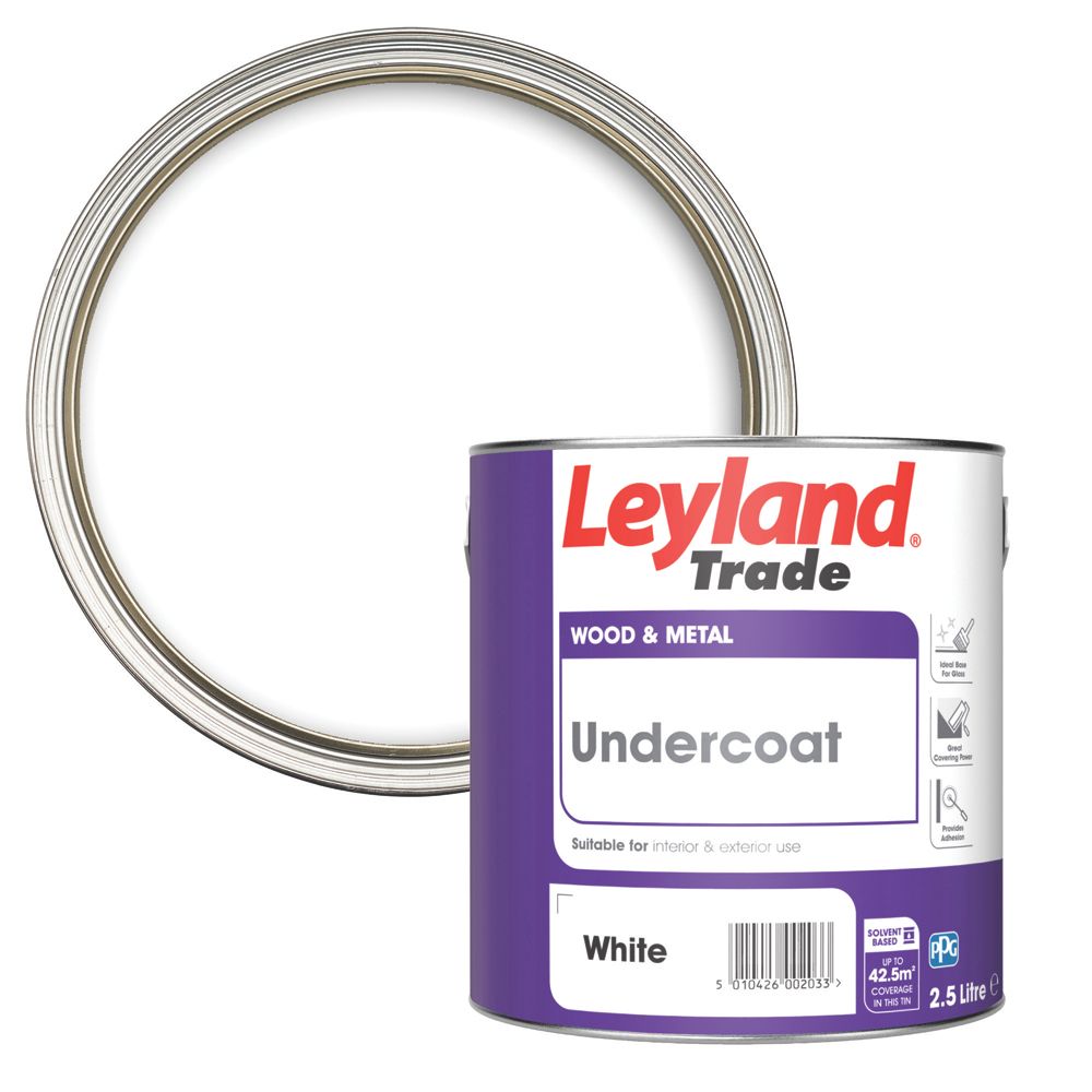 Image of Leyland Trade Undercoat White 2.5Ltr 