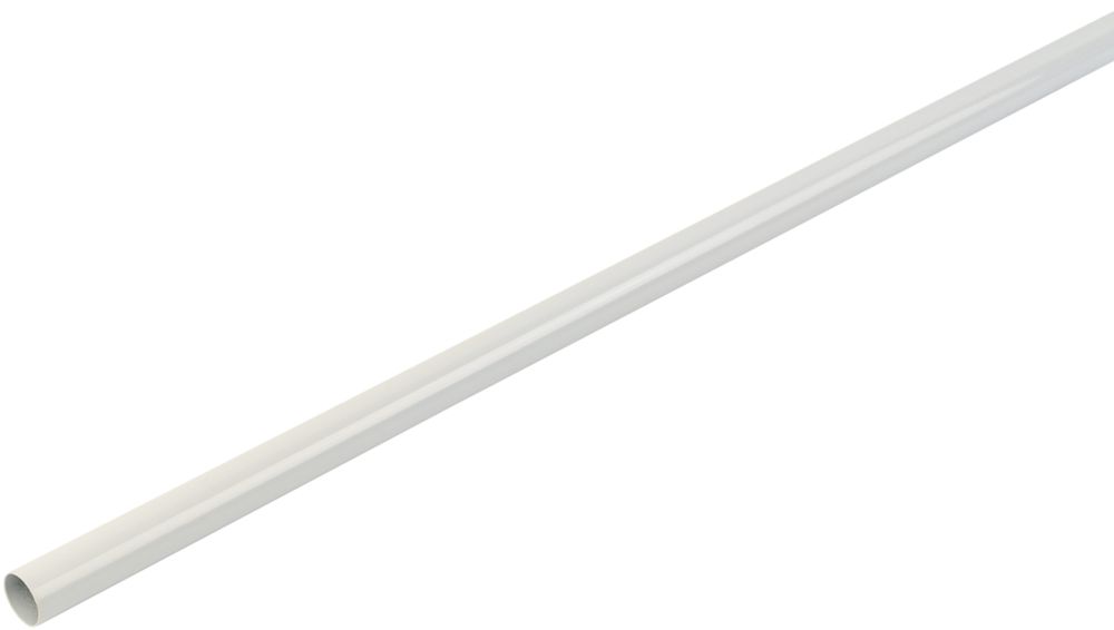 Image of Smith & Locke Round Wardrobe Rail White 1219mm x 19mm 