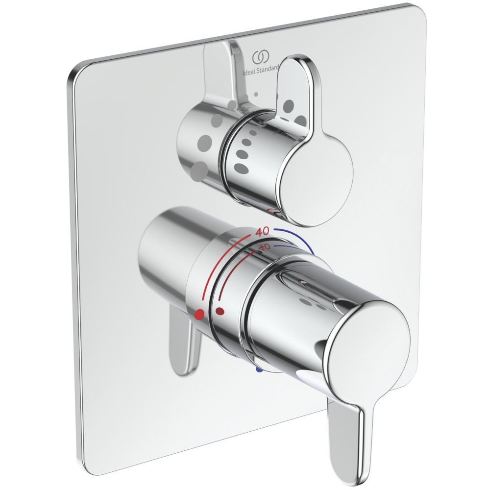 Image of Ideal Standard Easybox Concealed Built-In Thermostatic Shower Mixer Fixed Chrome 