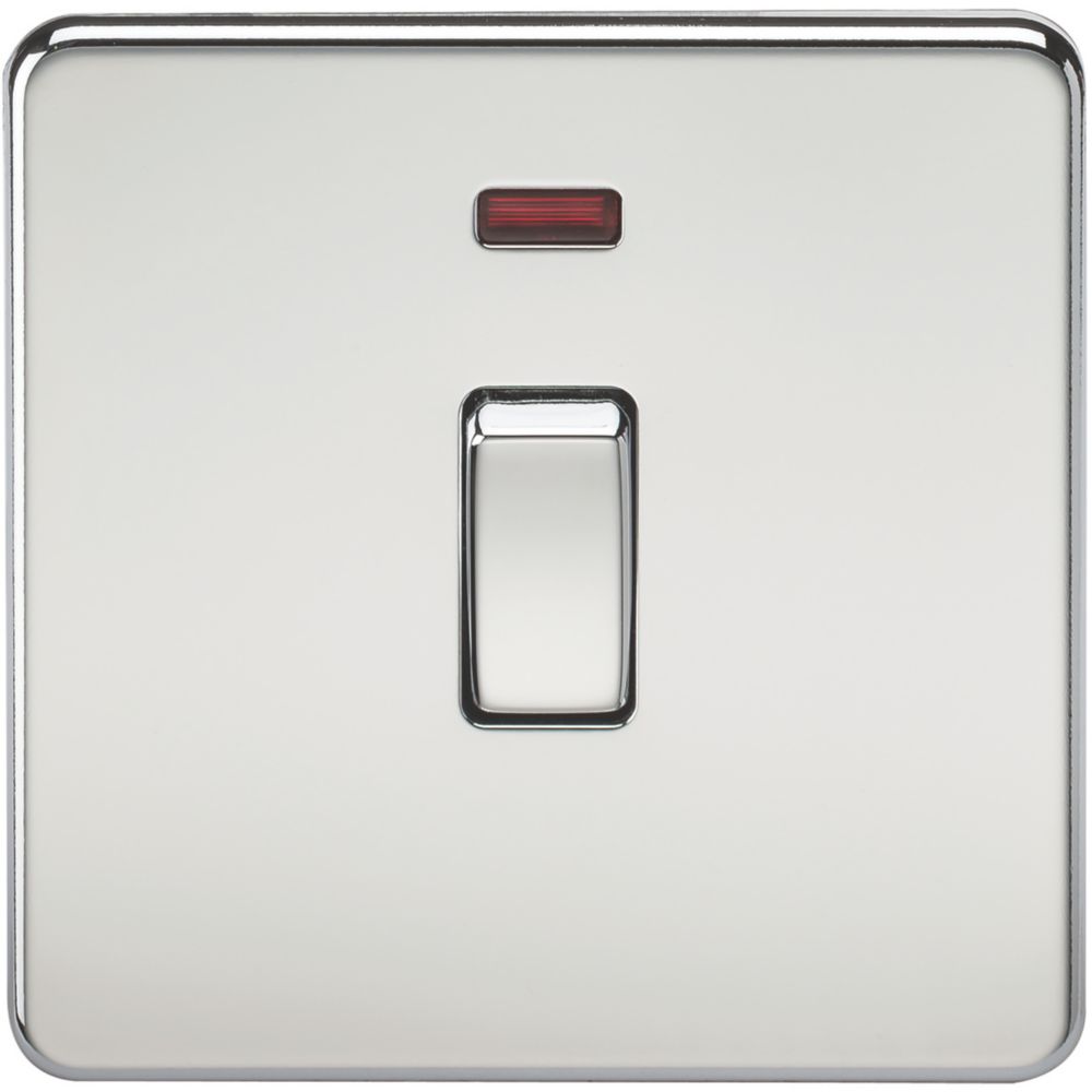 Image of Knightsbridge 20A 1-Gang DP Control Switch Polished Chrome with LED 
