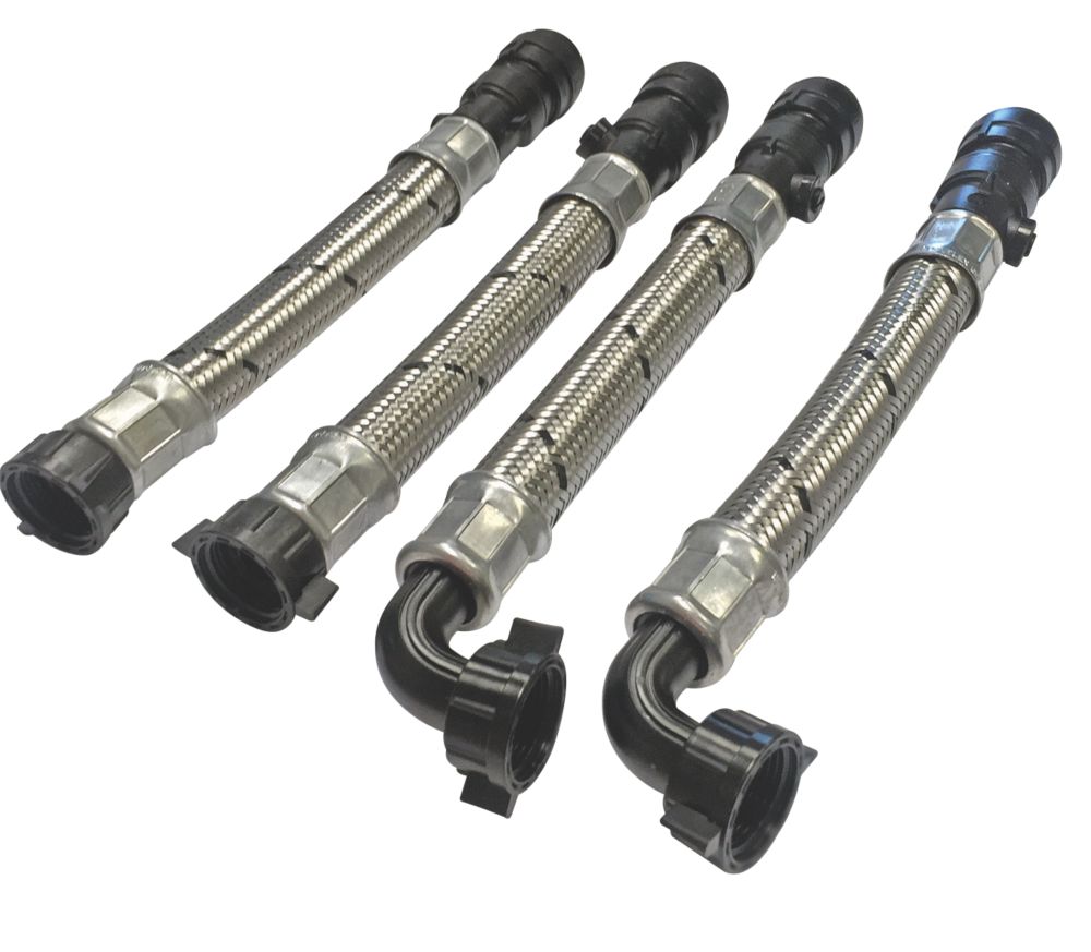 Image of Salamander Pumps 22mm x 3/4" Angled & Straight Anti-Vibration Couplers 4 Pcs 