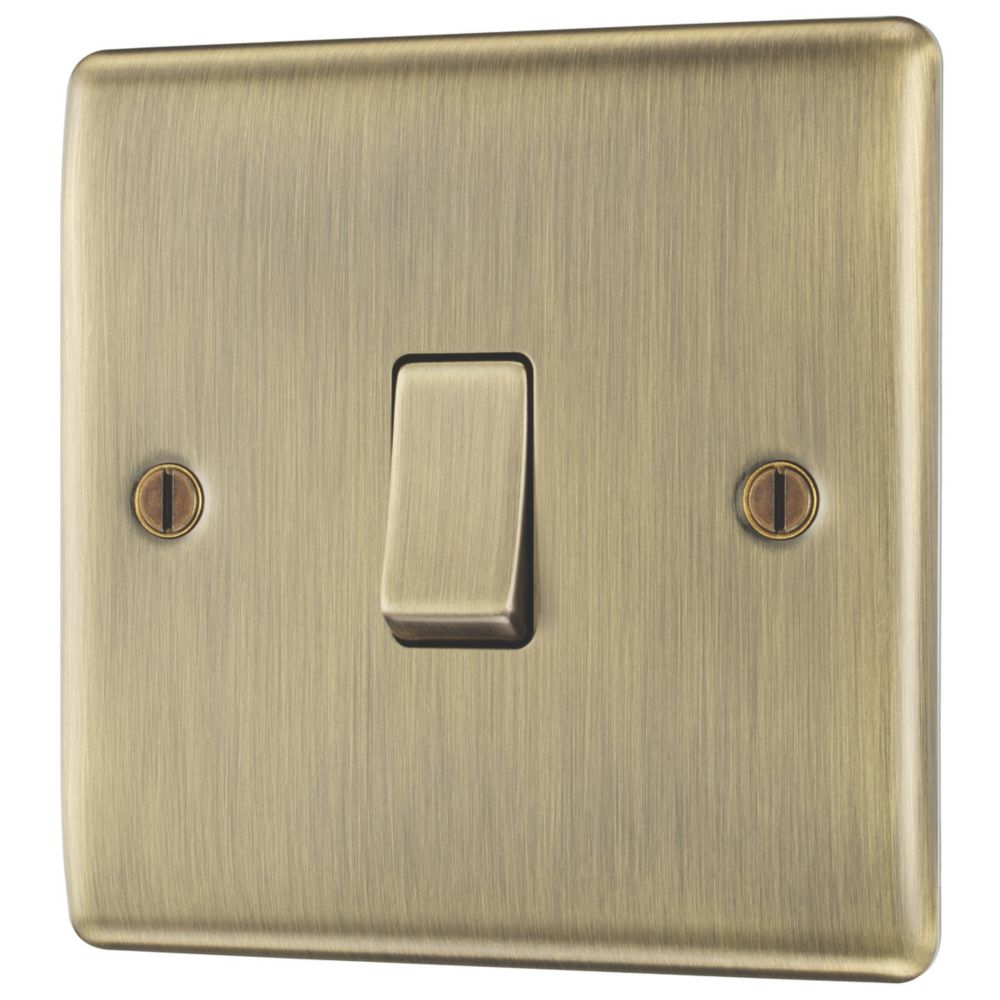 Image of British General Nexus Metal 10AX 1-Gang Intermediate Switch Antique Brass 