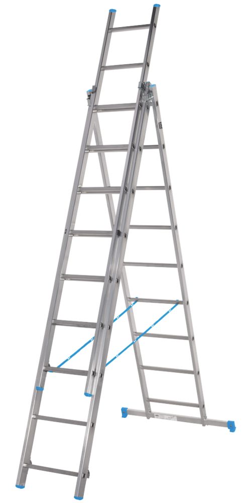 Image of Mac Allister 3-Section 3-Way Aluminium Combination Ladder 5.4m 