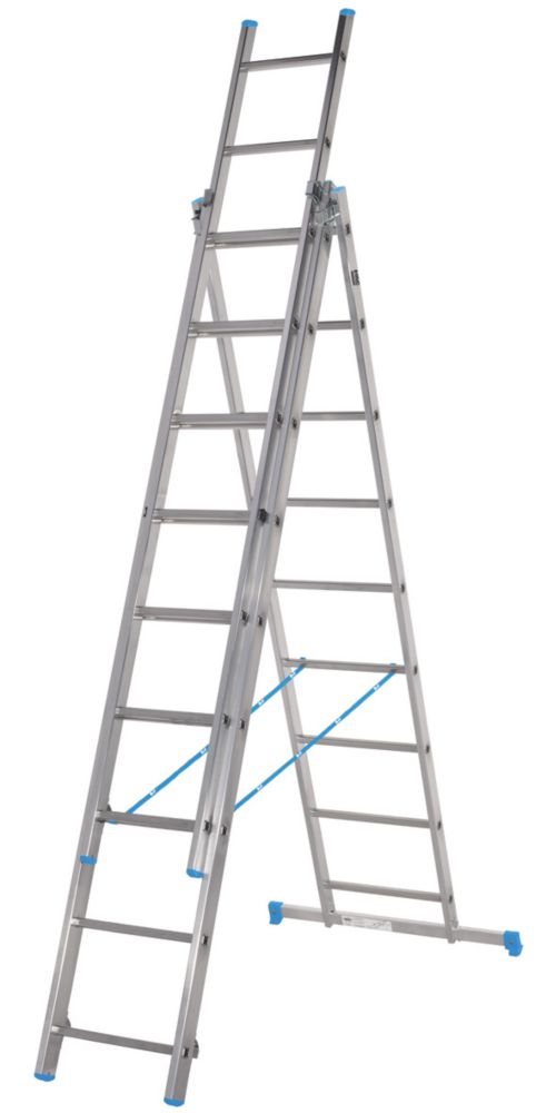 Image of Mac Allister 3-Section 3-Way Aluminium Combination Ladder 5.4m 