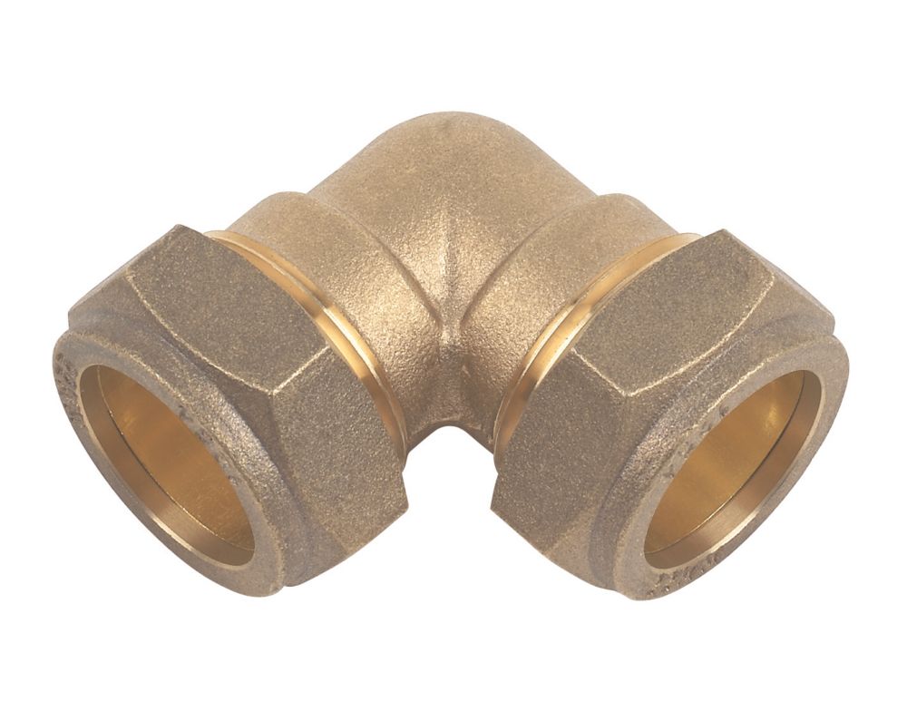 Image of Flomasta Compression Equal 90Â° Elbows 22mm 2 Pack 