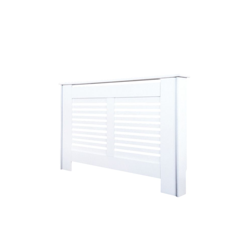 Image of Contemporary Suffolk Radiator Cover Small White 1020mm x 180mm x 800mm 