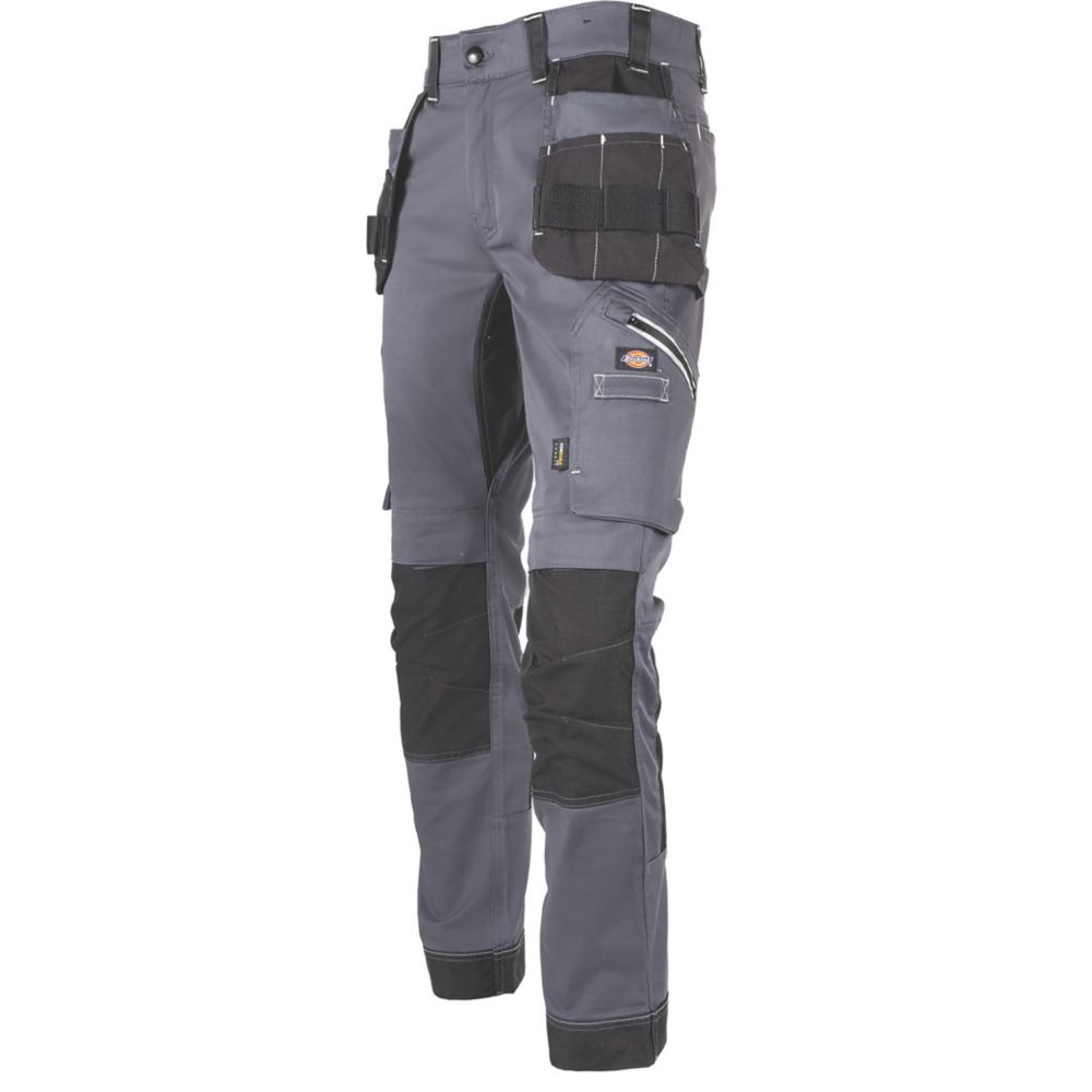 Image of Dickies Holster Universal FLEX Trousers Grey/Black 32" W 30" L 