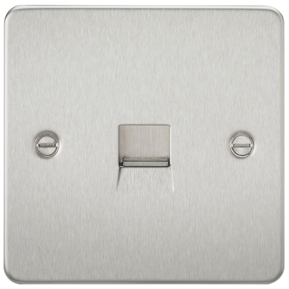 Image of Knightsbridge Master Telephone Socket Brushed Chrome 