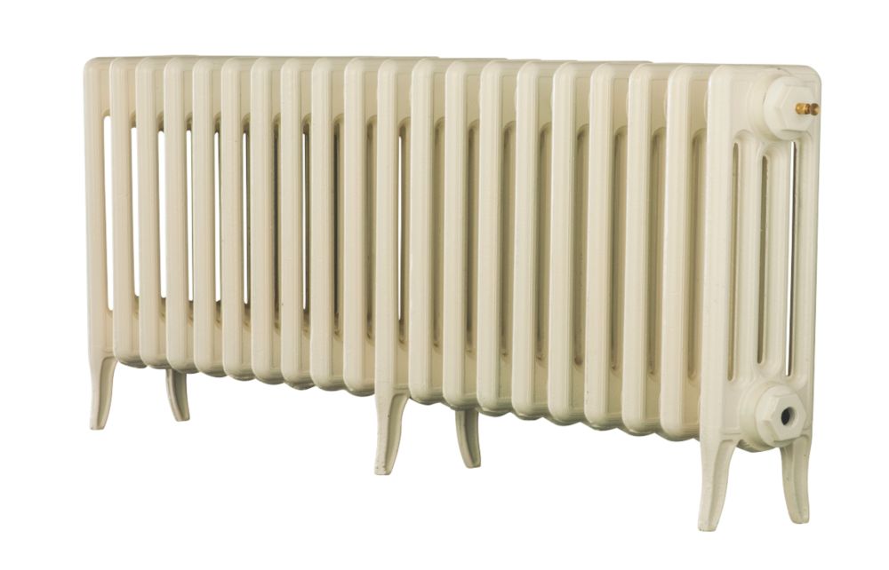 Image of Arroll Neo-Classic 4-Column Cast Iron Radiator 460mm x 1234mm Cream 3910BTU 