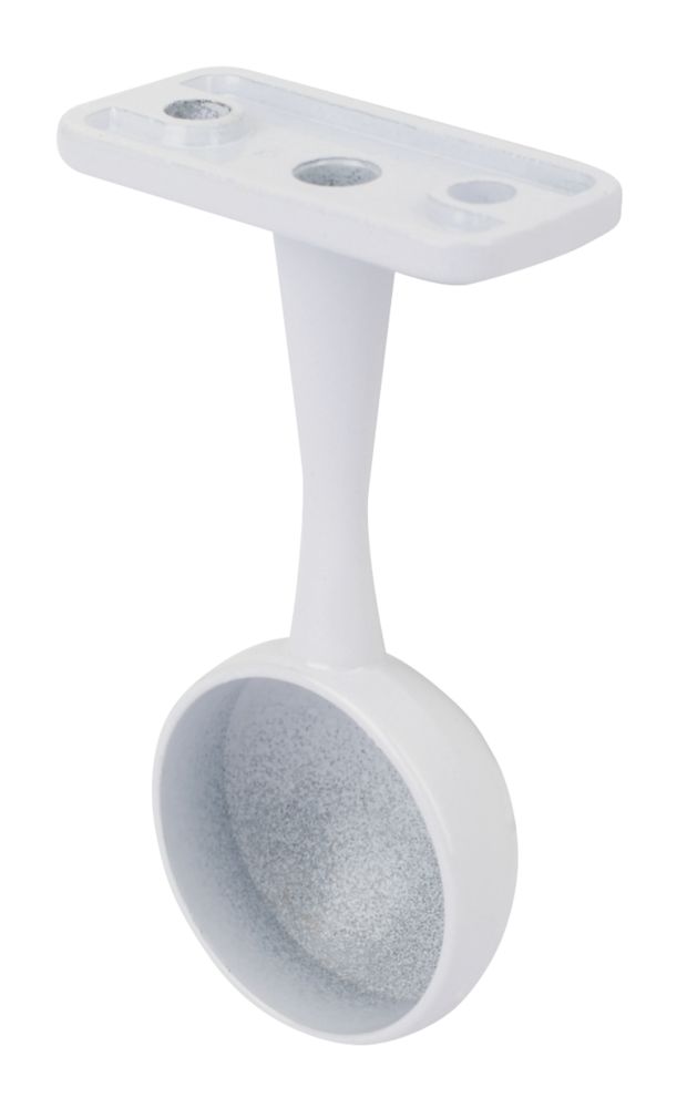 Image of Smith & Locke Rail End Brackets White 25mm 2 Pack 