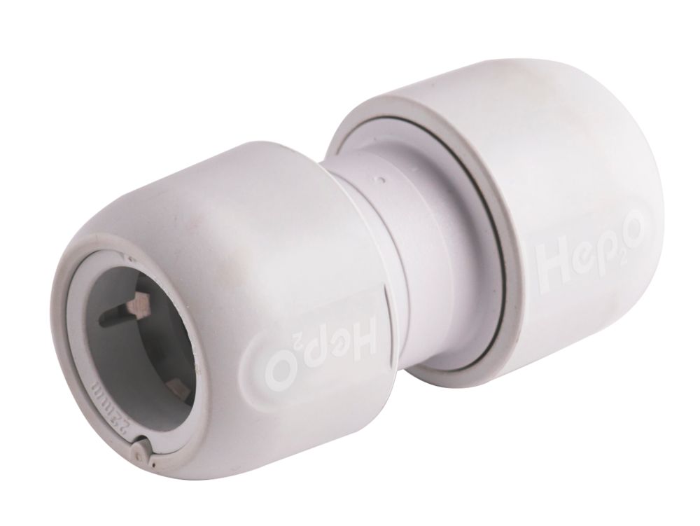 Image of Hep2O Plastic Push-Fit Equal Couplers 22mm 10 Pack 