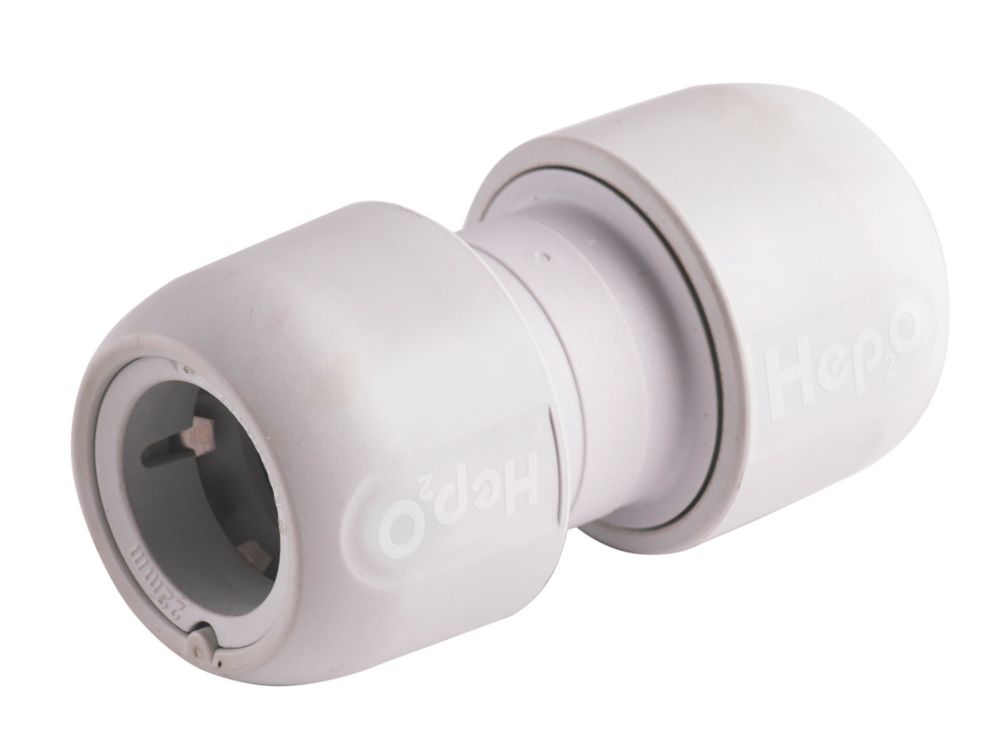 Image of Hep2O Plastic Push-Fit Equal Couplers 22mm 10 Pack 