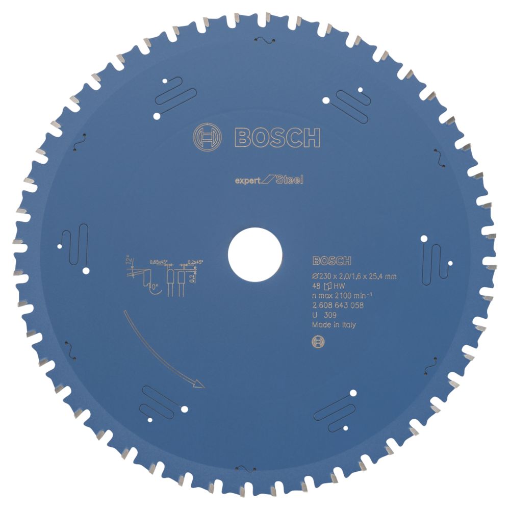 Image of Bosch Expert Steel Circular Saw Blade 230mm x 25.4mm 48T 