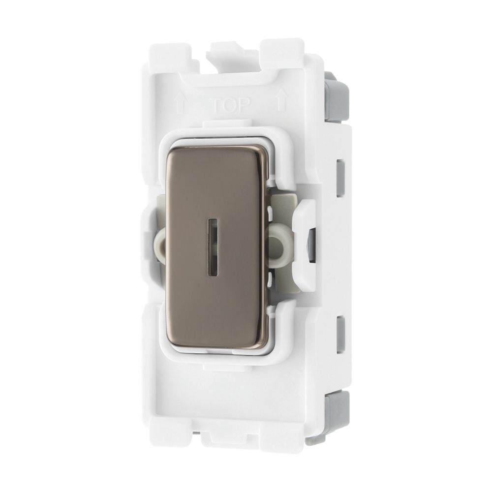 Image of British General Nexus Grid 20A Grid SP Key Switch Black Nickel 