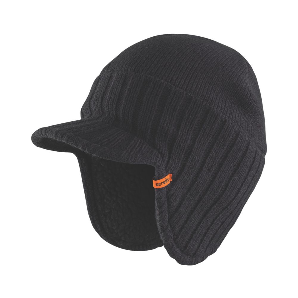 Image of Scruffs Trade Peaked Beanie Black 