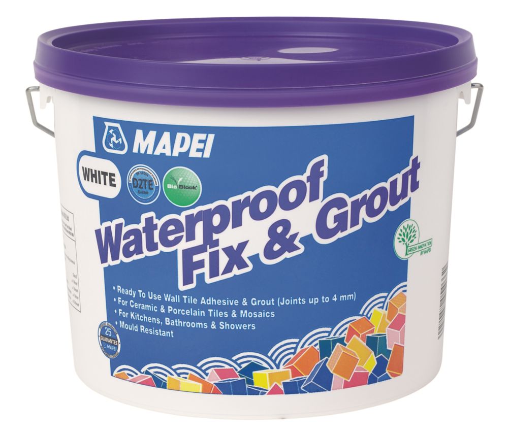 Image of Mapei Wall Waterproof Fix & Grout White 7.5kg 