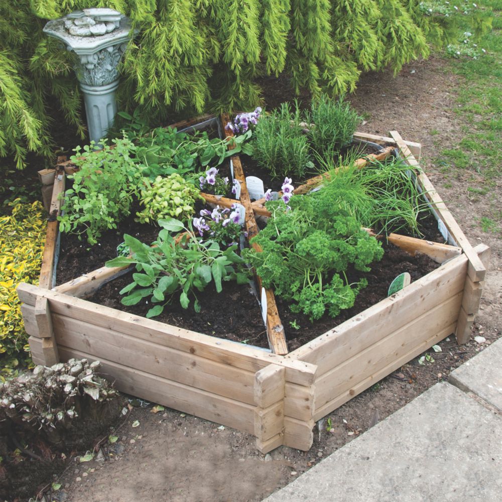 Image of Shire Hexagonal Planter Pale Green 1000mm x 930mm x 330mm 