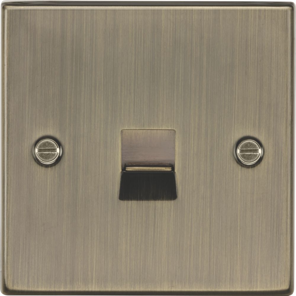 Image of Knightsbridge Master Telephone Socket Antique Brass 