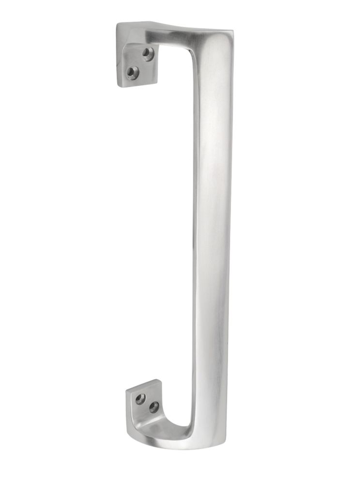 Image of Fire Rated Oval Pull Handle Satin Anodised Aluminium 20mm x 300mm 