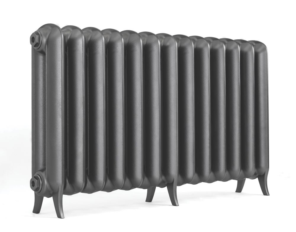 Image of Terma Plain 2-Column Cast Iron Radiator 620mm x 1098mm Raw Metal 4546BTU 