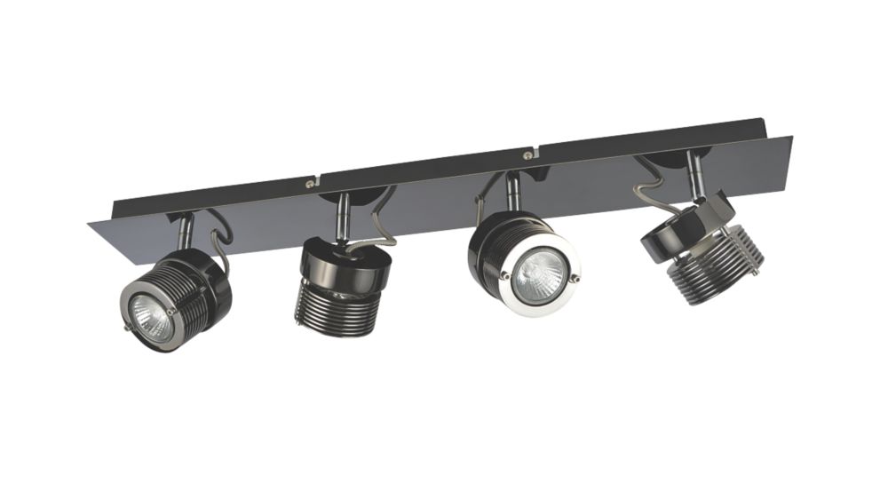 Image of Inlight PEDRO Rectangular 4-Light Spotlight Black Chrome 