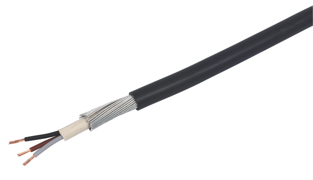Image of Prysmian 6943X Black 3-Core 2.5mmÂ² Armoured Cable 100m Drum 