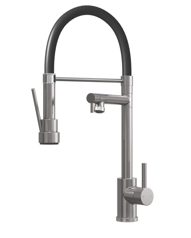 Image of ETAL Goda Multi-Use Kitchen Mixer Tap Brushed Steel 