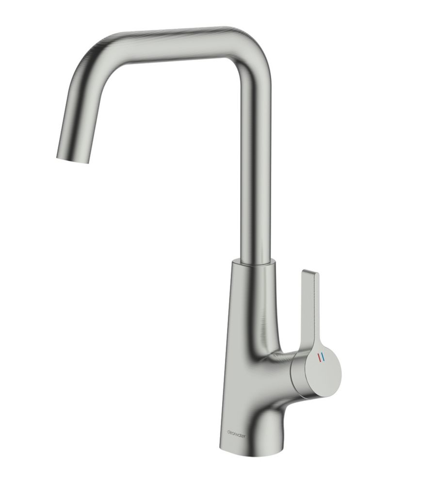 Image of Clearwater Azia Battery-Powered Single Lever Monobloc Tap with Sensor Operation Brushed Nickel PVD 