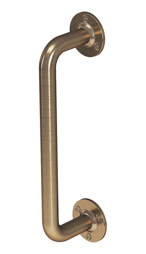 Image of Rothley Angled Household Grab Rail Antique Brass 305mm 