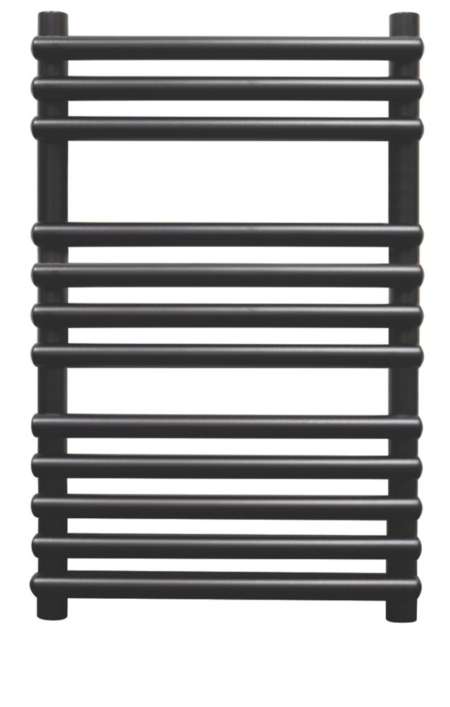 Image of Towelrads Iridio Designer Towel Radiator 800mm x 500mm Black 1248BTU 