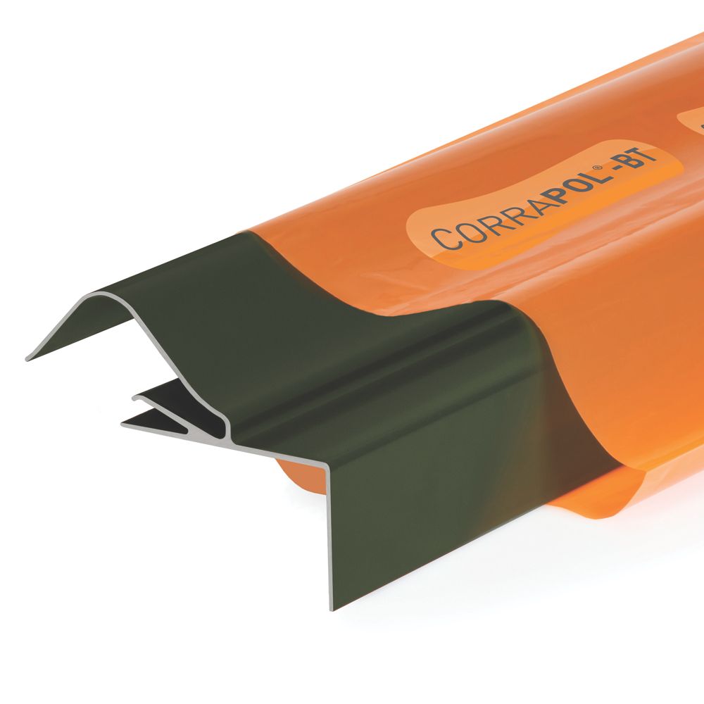 Image of Corrapol-BT Rock n Lock Aluminium Rigid Side Flashing Green 125 x 97mm x 6m 