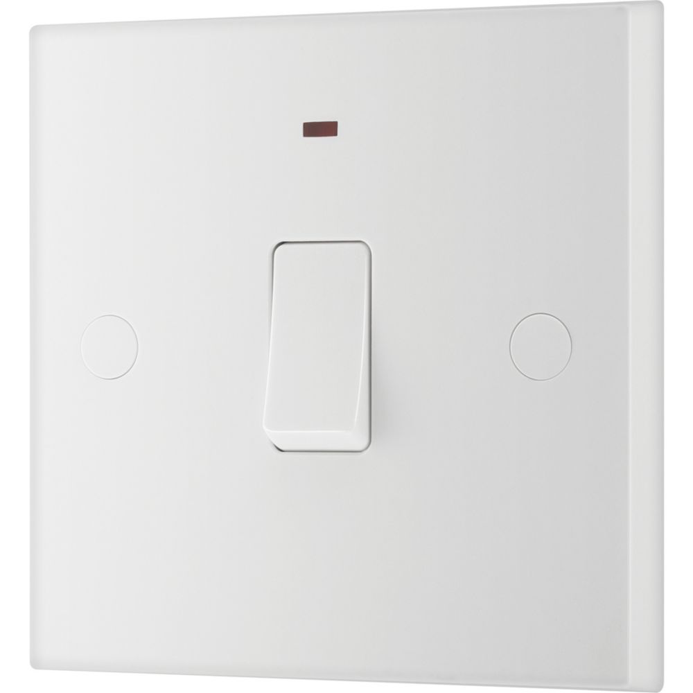 Image of British General 900 Series 20A 1-Gang DP Control Switch White with Neon 