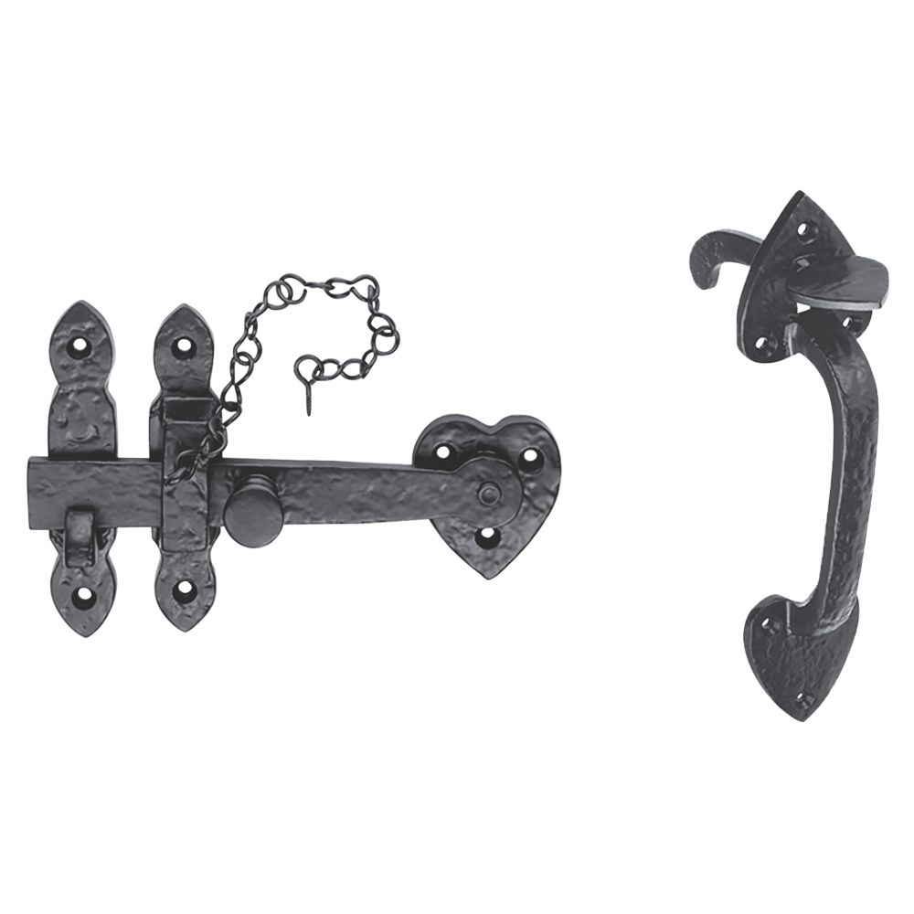Image of Carlisle Brass Thumb Latch Black Antique 170mm 