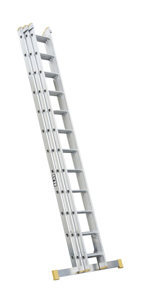 Image of Lyte 3-Section Aluminium Extension Ladder 9.6m 