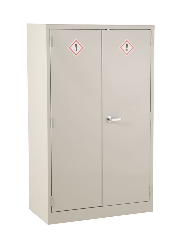 Image of 2-Shelf COSHH Cabinet Grey 915mm x 457mm x 1524mm 